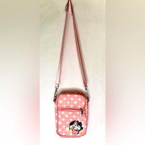 Tween Pink & White Polk A Dot Disney Crossbody Bag